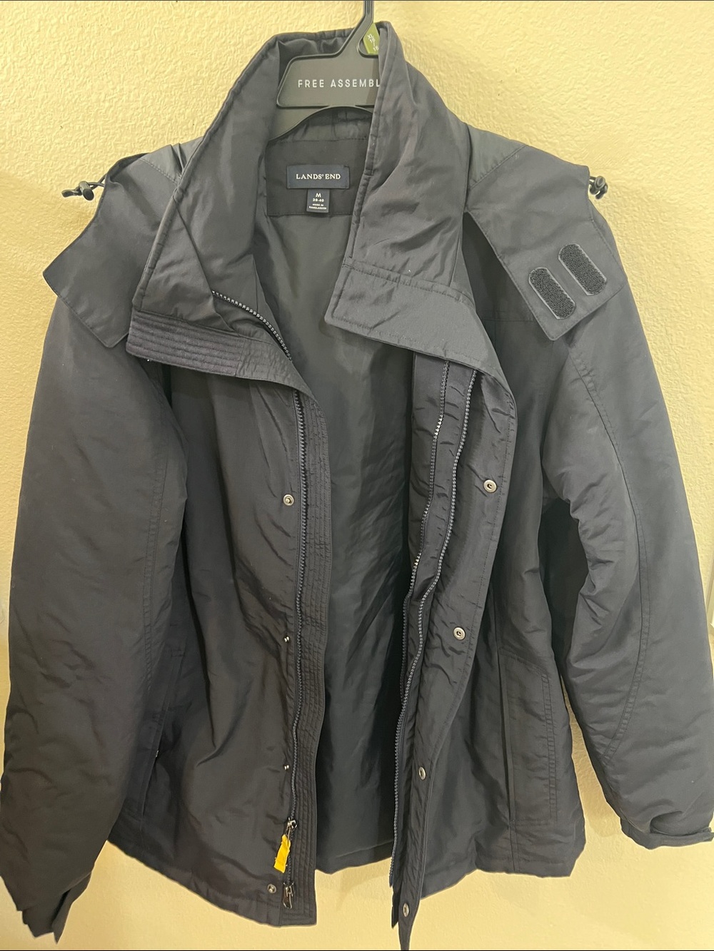 Lands' End Women's Navy Utility Jacket with High Collar